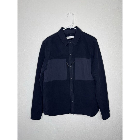 Hill City Primaloft Fleece Shirt Jacket Mens Medium Navy Blue Shacket Outdoors